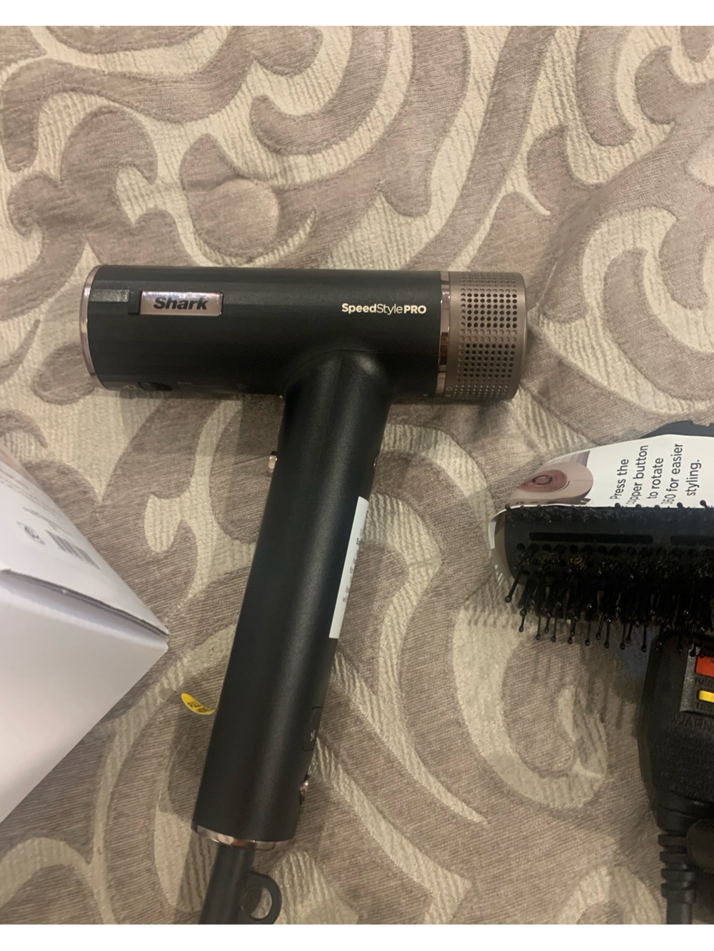 Shark SpeedStyle PRO Men's Hair Dryer - Black with Rose Gold Accents